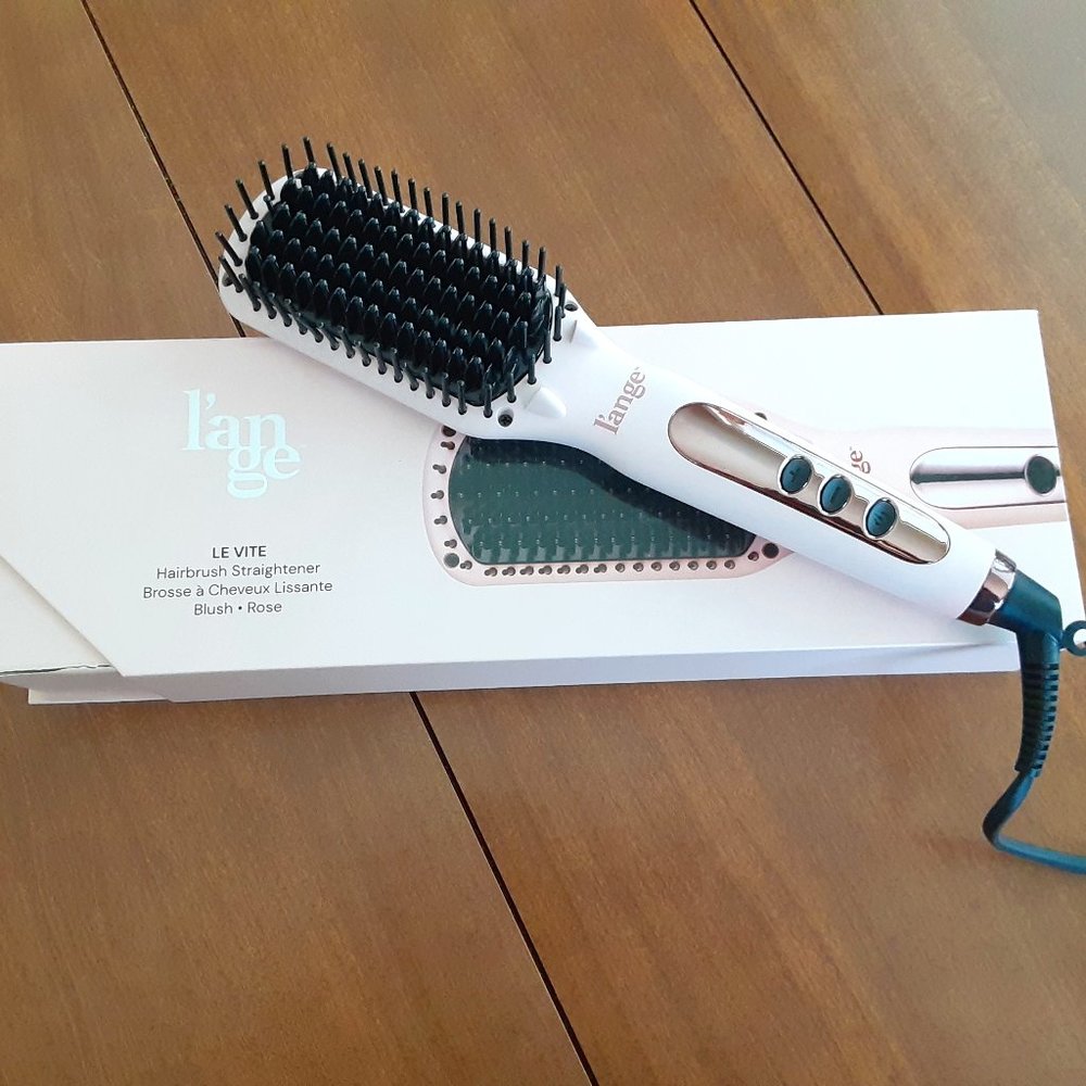 L'ange Hair Le Vite Blush Hairbrush Straightener Hot Brush Pink / Blush